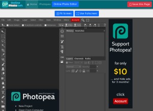 How onlinephotosoft.com looks like on a tablet such as an iPad.