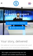 How onlineseminar.nl looks like on a mobile device such as an iPhone.