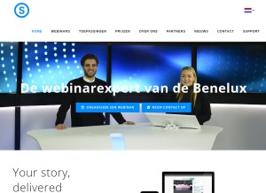 How onlineseminar.nl looks like on a tablet such as an iPad.