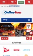 How onlinestores.com looks like on a mobile device such as an iPhone.