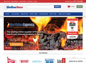 How onlinestores.com looks like on a tablet such as an iPad.