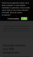 How onlinesucces.nl looks like on a mobile device such as an iPhone.