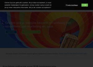 How onlinesucces.nl looks like on a tablet such as an iPad.