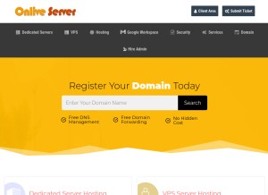 How onliveserver.com looks like on a tablet such as an iPad.