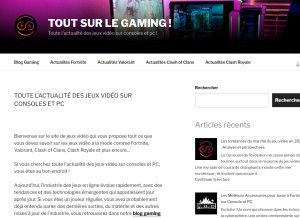 How only-gaming.fr looks like on a tablet such as an iPad.