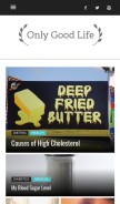 How onlygoodlife.co looks like on a mobile device such as an iPhone.