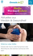 How onmeda.de looks like on a mobile device such as an iPhone.