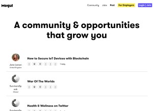 How onmogul.com looks like on a tablet such as an iPad.