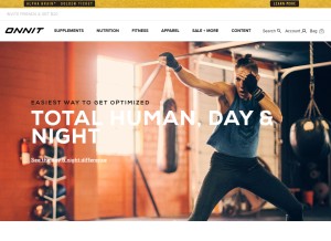 How onnit.com looks like on a tablet such as an iPad.