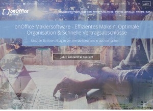 How onoffice.de looks like on a tablet such as an iPad.