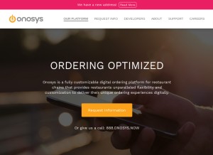 How onosys.com looks like on a tablet such as an iPad.