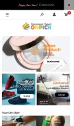 How onpickmall.com looks like on a mobile device such as an iPhone.