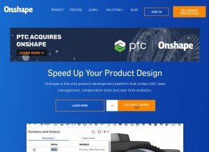 How onshape.com looks like on a tablet such as an iPad.