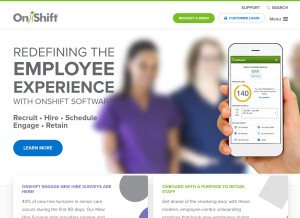 How onshift.com looks like on a tablet such as an iPad.