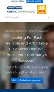 How onsitecomputing.net looks like on a mobile device such as an iPhone.
