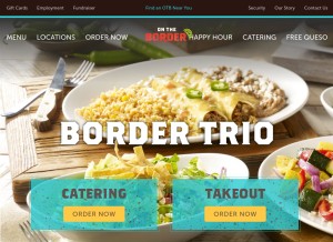 How ontheborder.com looks like on a tablet such as an iPad.