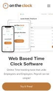How ontheclock.com looks like on a mobile device such as an iPhone.
