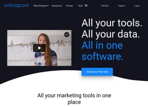 How ontraport.net looks like on a tablet such as an iPad.