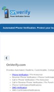 How onverify.com looks like on a mobile device such as an iPhone.