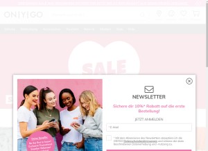 How onygo.com looks like on a tablet such as an iPad.