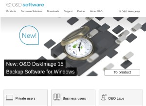 How oo-software.com looks like on a tablet such as an iPad.