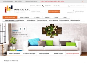 How oobrazy.pl looks like on a tablet such as an iPad.