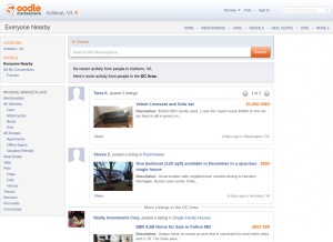 How oodle.com looks like on a tablet such as an iPad.