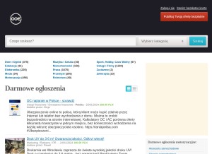 How ooe.pl looks like on a tablet such as an iPad.