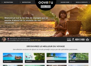 How oovatu.com looks like on a tablet such as an iPad.