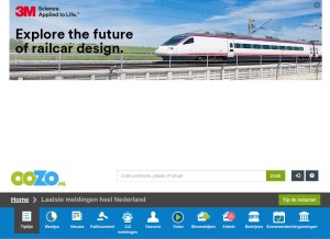 How oozo.nl looks like on a tablet such as an iPad.