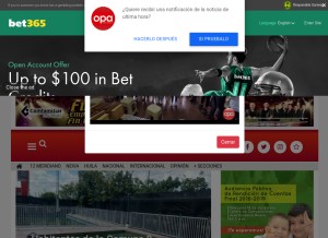 How opanoticias.com looks like on a tablet such as an iPad.