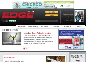 How opedge.com looks like on a tablet such as an iPad.