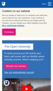 How open.edu looks like on a mobile device such as an iPhone.