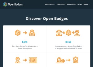 How openbadges.org looks like on a tablet such as an iPad.