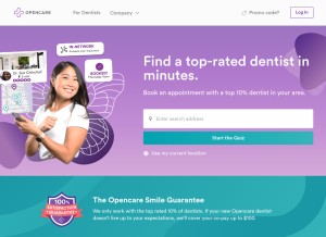 How opencare.com looks like on a tablet such as an iPad.
