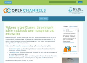 How openchannels.org looks like on a tablet such as an iPad.