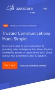 How opencnam.com looks like on a mobile device such as an iPhone.