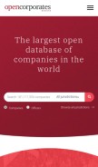 How opencorporates.com looks like on a mobile device such as an iPhone.