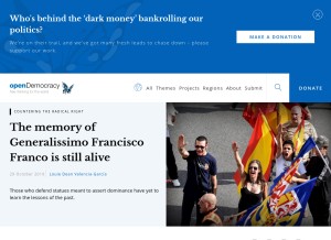 How opendemocracy.net looks like on a tablet such as an iPad.