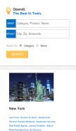 How opendi.us looks like on a mobile device such as an iPhone.