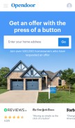 How opendoor.com looks like on a mobile device such as an iPhone.