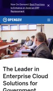 How opengov.com looks like on a mobile device such as an iPhone.