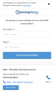 How openingstijden.com looks like on a mobile device such as an iPhone.