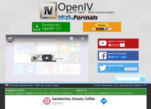 How openiv.com looks like on a tablet such as an iPad.