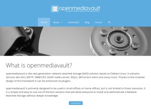 How openmediavault.org looks like on a tablet such as an iPad.