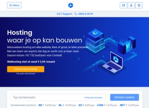 How openminds.be looks like on a tablet such as an iPad.