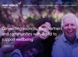 How openobjects.com looks like on a tablet such as an iPad.