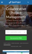 How openproject.org looks like on a mobile device such as an iPhone.