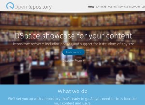 How openrepository.com looks like on a tablet such as an iPad.