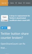How opensharecount.com looks like on a mobile device such as an iPhone.